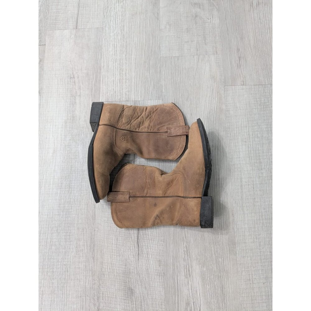 Ariat Brown Suede Western Cowboy Boots - Picture 13 of 15